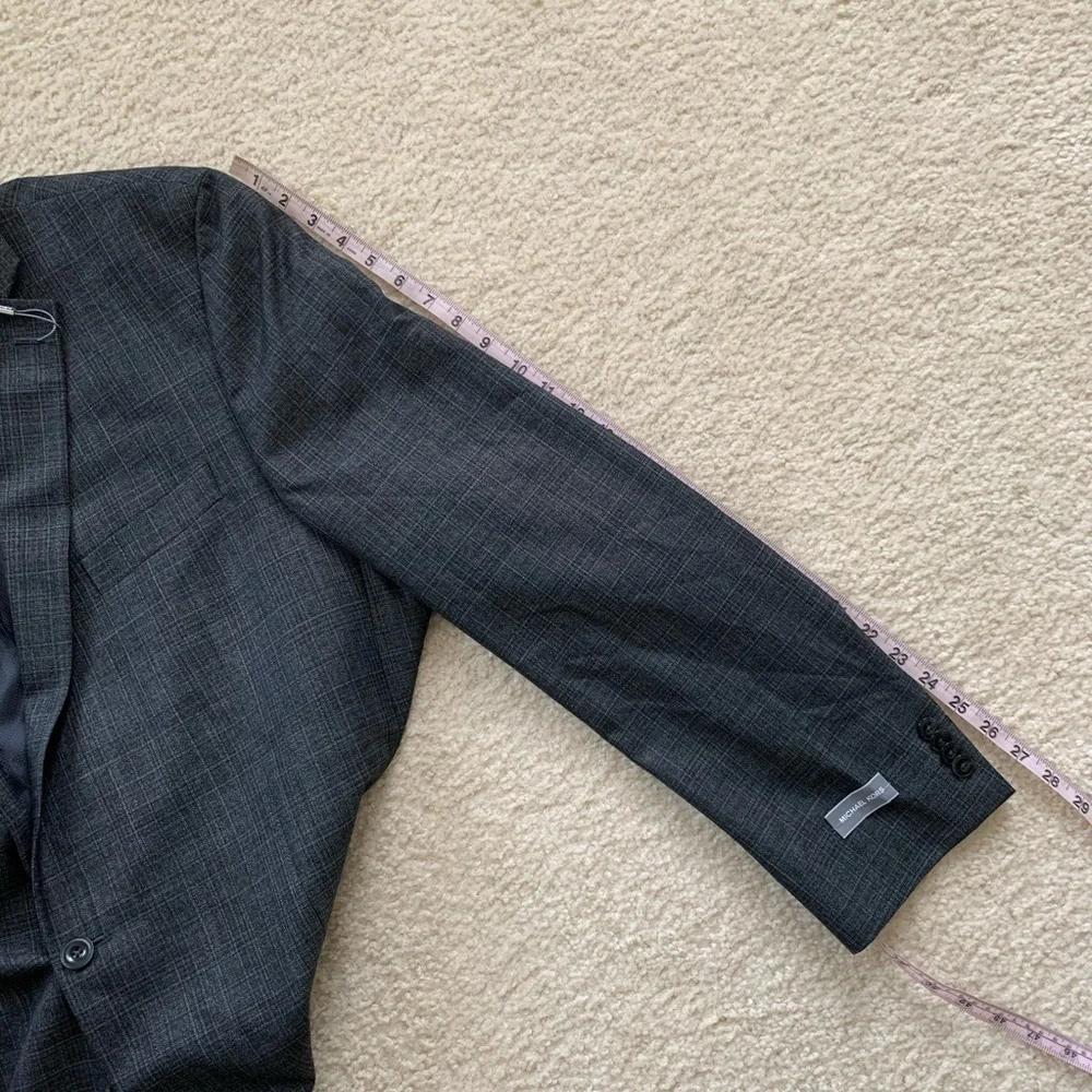 NWT Michael Kors Gray Blue Striped Blazer 46XL